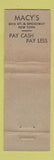 Matchbook Cover - Macy's Department Store New York City WEAR