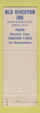 Matchbook Cover - Old Riverton Inn Winsted CT