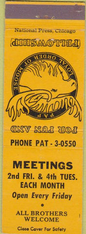 Matchbook Cover - Matchbook Cover Moose Lodge Patchogue? LI