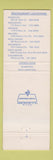 Matchbook Cover - American Steak House Branford Meriden New London CT