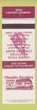 Matchbook Cover - Claudia Sanders Dinner House Shelbyville KY