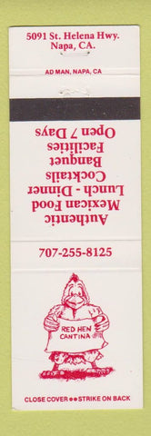 Matchbook Cover - Red Hen Cantina Mexican Napa CA