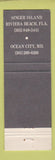 Matchbook Cover - Commander Motel Riviera Beach FL Ocean City MD
