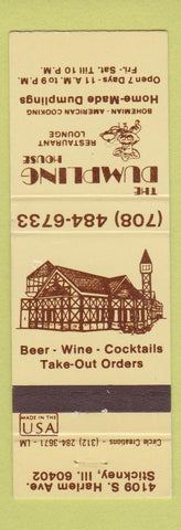 Matchbook Cover - Dumpling House Restaurant Stickney IL