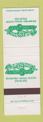 Matchbook Cover - Palisades Restaurant Gunnison Colorado