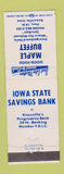 Matchbook Cover - Maple Buffet Iowa State Savings Knoxville IA