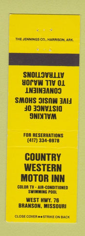 Matchbook Cover - Country Western Motor Inn Branson MO