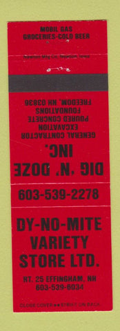Matchbook Cover - Dy No Mite Variety Store Effingham NH