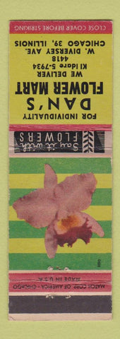 Matchbook Cover - Dan's Flower Store Chicago IL WEAR