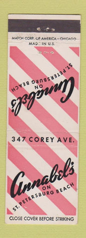 Matchbook Cover - Annabel's St Petersburg Beach FL