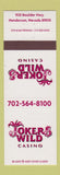 Matchbook Cover - Jokers Wild Casino Henderson NV