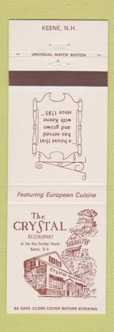 Matchbook Cover - Crystal Restaurant Keene NH