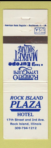 Matchbook Cover - Plaza Hotel Rock Island IL