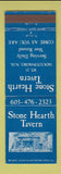 Matchbook Cover - Stone Hearth Tavern Moultonboro NH