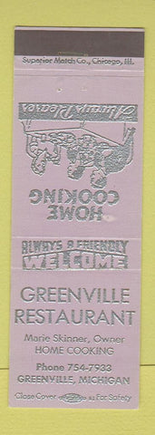 Matchbook Cover - Greenville Restaurant MI