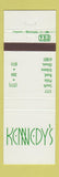 Matchbook Cover - Kennedy's Restaurant? Urbana IL