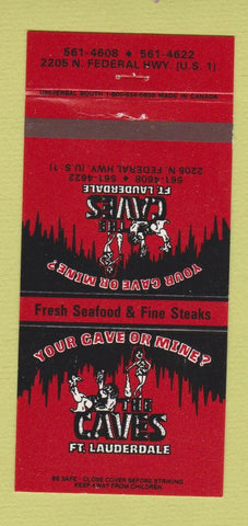 Matchbook Cover - The Caves Fort Lauderdale FL 30 Strike