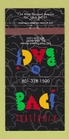 Matchbook Cover - Club Baci Trattoria Salt Lake City UT 30 Strike