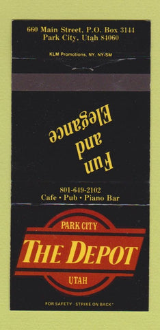 Matchbook Cover - The Depot Park City UT restaurant 30 Strike
