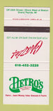 Matchbook Cover - Pietro's Italian Restaurant Pizza Grand Rapids MI 30 Strike