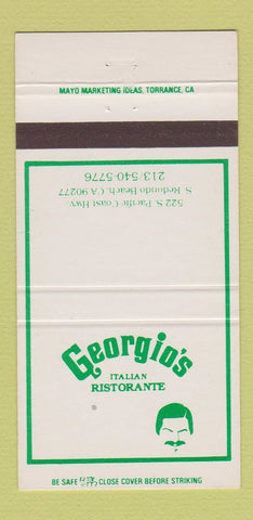 Matchbook Cover - Georgio's Italian Ristorante South Redondo Beach CA 30 Strike