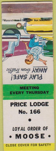 Matchbook Cover - Matchbook Cover Moose Lodge Price Lodge 166