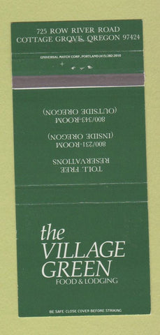 Matchbook Cover - The Village Green Cottage Grove OR 30 Strike