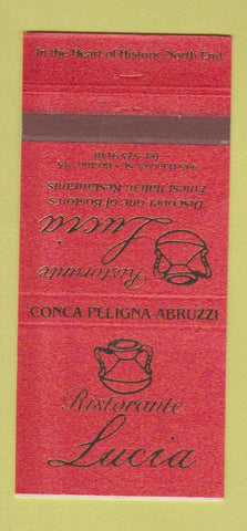 Matchbook Cover - Ristorante Lucia Boston MA Italian 30 Strike