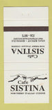 Matchbook Cover - Cafe Sistina Italian Honolulu Hawaii 30 Strike