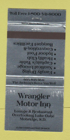 Matchbook Cover - Wrangler Motor Inn Mobridge SD 30 Strike
