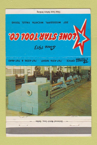 Matchbook Cover - Lone Star Tool Company Wichita Falls TX 40 Strike