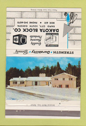 Matchbook Cover - Datoka Block Company Rapid City SD 40 Strike