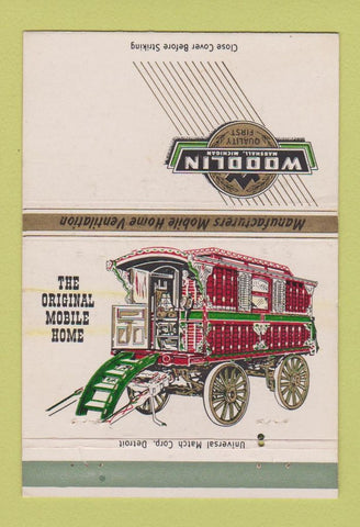 Matchbook Cover - Woodlin Marshall MI Mobile Home Ventilation  40 Strike
