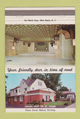 Matchbook Cover - Jakubs and Son Funeral Home Cleveland OH #1 40 Strike
