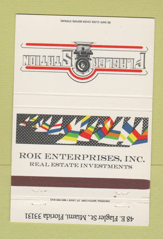 Matchbook Cover - Flagler Station ROK Enterprises Miami FL 40 Strike