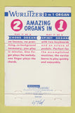 Matchbook Cover Wurlitzer organ Rank Springfield Jacksonville IL WEAR 40 Strike