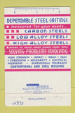 Matchbook Cover - Massillon Steel Casting Company OH 40 Strike