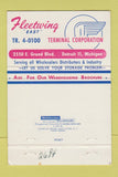 Matchbook Cover - Fleetwing Terminal Trucking Detroit MI 1958 40 Strike