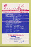 Matchbook Cover - Hercules Tool Company Tulsa OK 1965 40 Strike