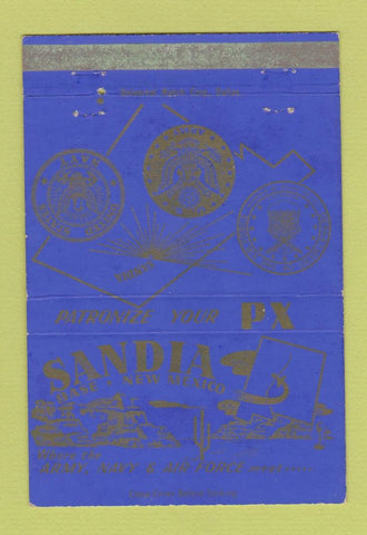 Matchbook Cover - Sandia Base PX NM WEAR 40 Strike
