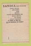 Matchbook Cover - Sandia Base PX NM WEAR 40 Strike