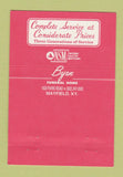 Matchbook Cover - Bryn Funeral Home Mayfield KY 40 Strike