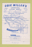 Matchbook Cover - Obie Miller's Steak House Lancaster PA 40 Strike