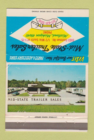 Matchbook Cover - Mid State Trailer Sales Midland MI WEAR 40 Strike