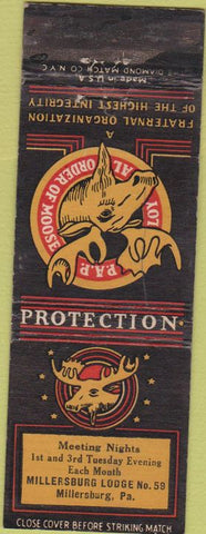 Matchbook Cover - Matchbook Cover Moose Lodge Millersburg PA