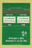 Matchbook Cover - Gallagher's Pub Washington DC 40 Strike