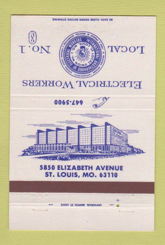 Matchbook Cover - Electric Workers Union IBEW St Louis MO 40 Strike