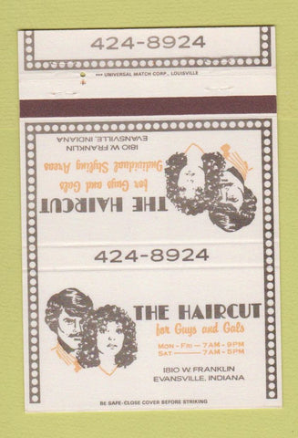 Matchbook Cover - The Haircut Salon Evansville IN 40 Strike