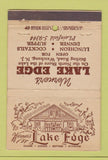 Matchbook Cover - Werner's Lake Edge Watchung NJ 40 Stick