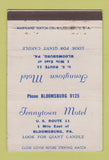 Matchbook Cover - Tennytown Motel Bloomsburg PA WEAR 40 Strike